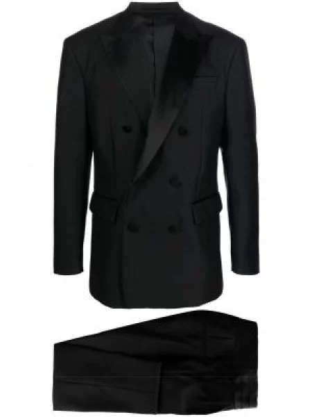 Costum Dsquared2 cu două rânduri de nasturi negru