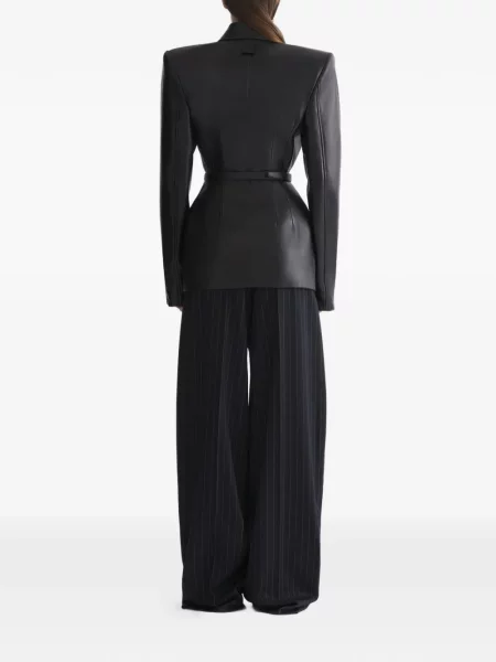 Pantaloni Mugler cu dungi negru