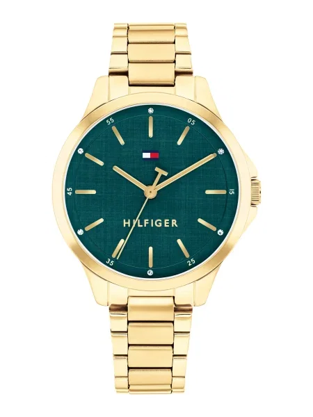 TOMMY HILFIGER Ceas analogic CHLOE / verde smarald auriu