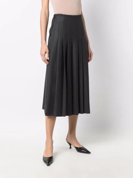Plisované culottes Christian Dior Pre-owned šedé