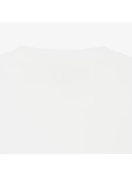 Lacoste T-Shirt Z Okrągłym Dekoltem Classic Fit biały