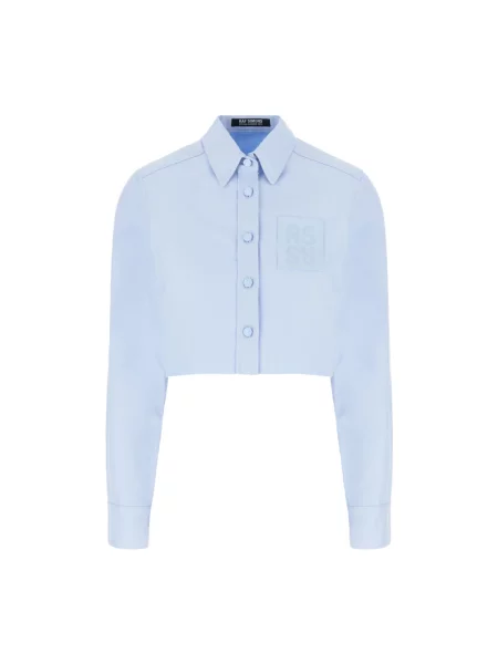 Koszula Raf Simons z autografem niebieska