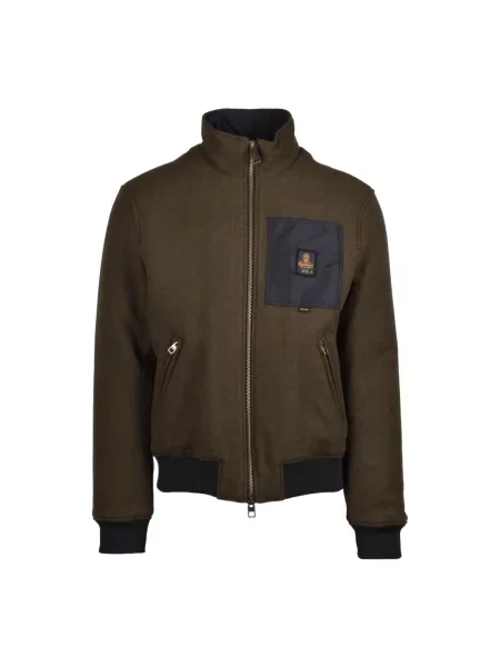 Kurtka bomber Refrigiwear wełniany zielony