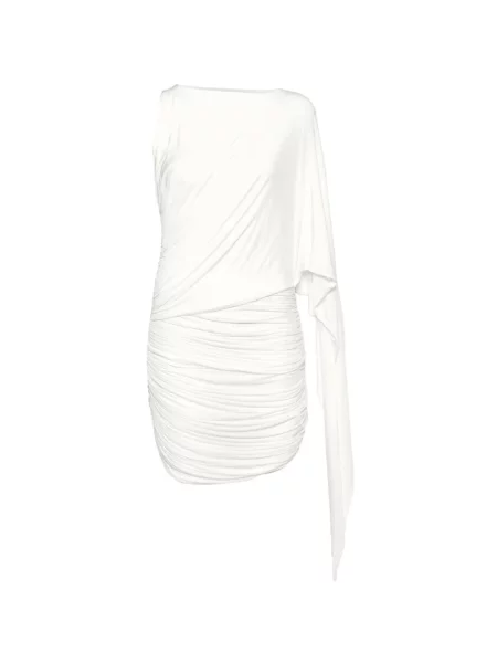 Decora rochie mini Alex Perry drapată alb