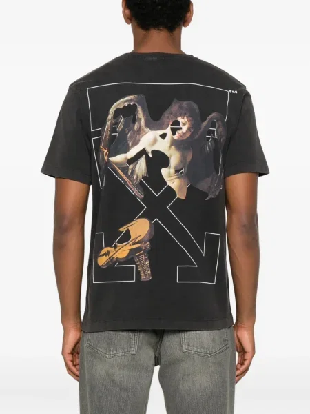 Tricou Off-white cu imagine alb
