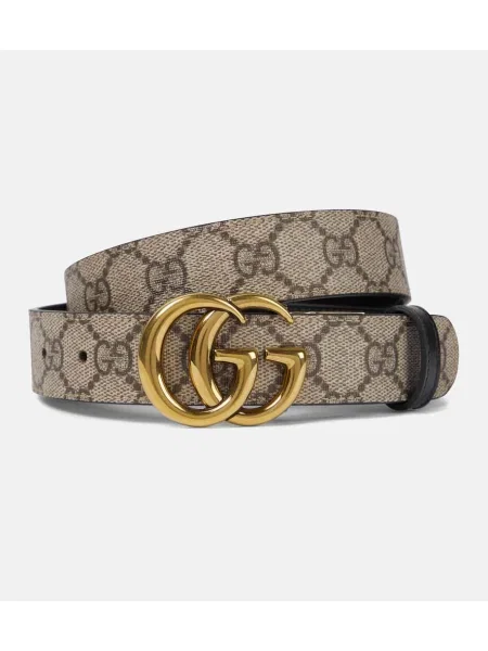 Curea Gucci reversibilă din canvas bej