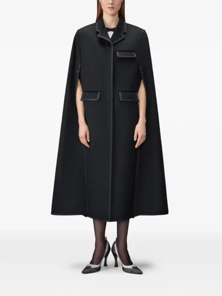 Geacă Thom Browne din cașmir negru