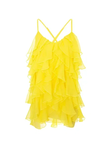 Rochie mini Monarh cu volane galben