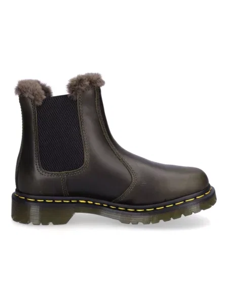 Botki Dr. Martens z futerkiem brązowe