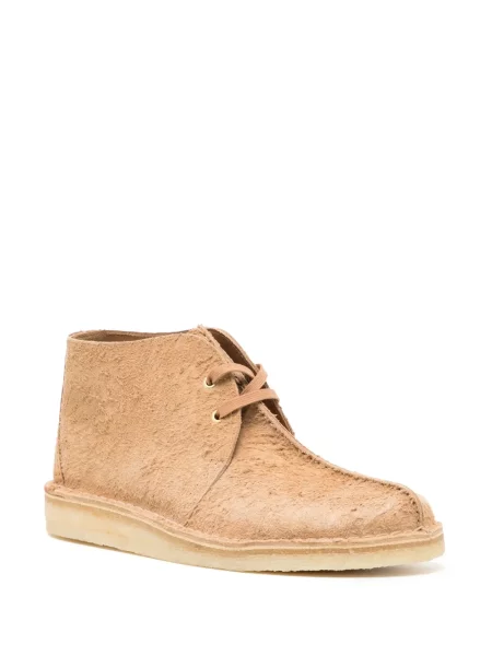 Ghete desert Clarks cu șireturi din dantelă maro