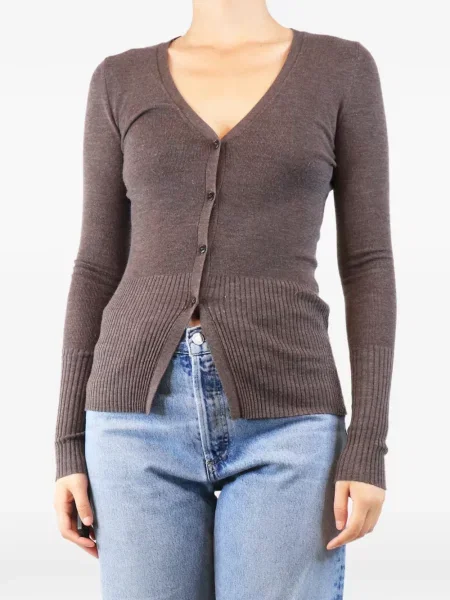 Cardigan Issue Twelve cu decolteu în V maro