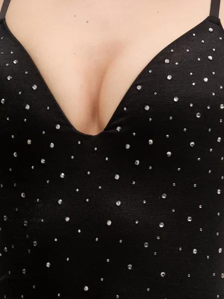 Велюровое боди Guess