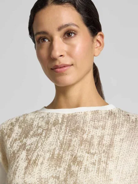 Bluza o kroju regular fit z mieszanki bawełny z dodatkiem żywej wełny Marc Cain