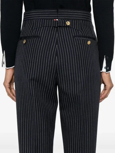Pantaloni Thom Browne cu dungi albastru