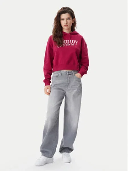 Tommy Jeans Mikina Script růžová