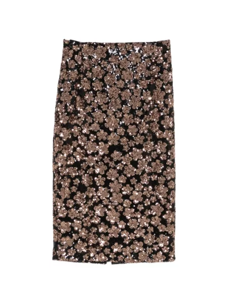 Fustă midi Max Mara cu paiete negru