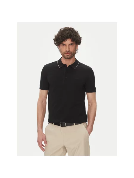 BOSS Polo majica Paule 4 Slim Fit črna