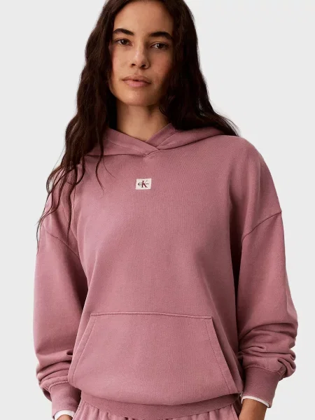Махрове худі Calvin Klein рожеве