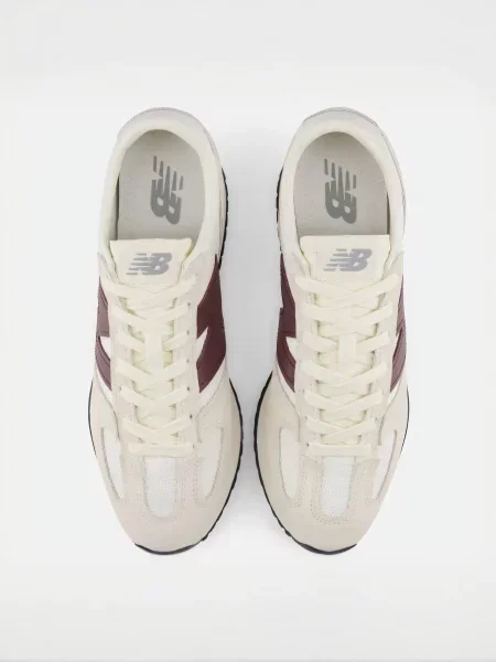 Повседневные кроссовки New Balance с сеткой в сеточку бежевые