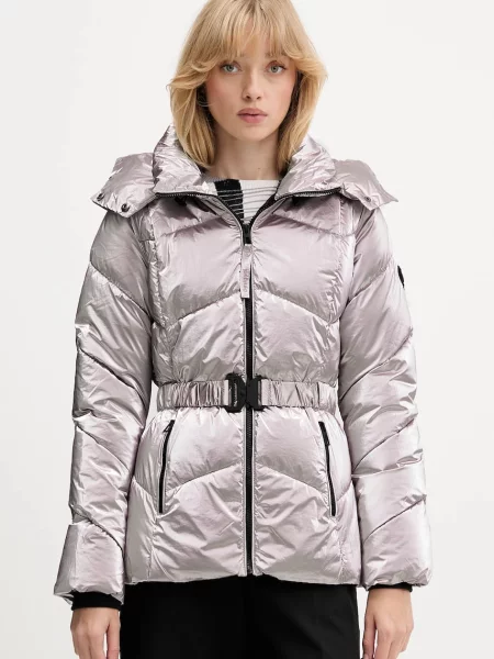 Desigual geacă METALIC de iarnă roz