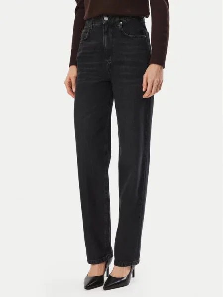 Marella Džinsai Mom Fit juoda