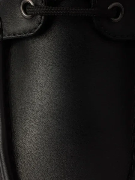 Botine Prada cu șireturi din dantelă negru