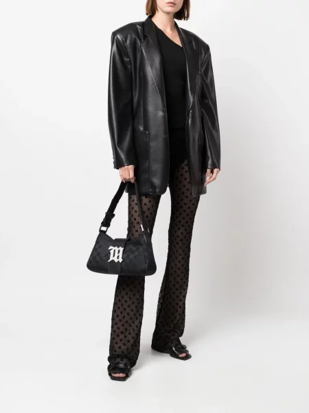 Przezroczyste długie spodnie Misbhv czarne