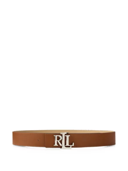 Δερμάτινος αναστρεπτός ζώνη Lauren Ralph Lauren με αυτόγραφο καφέ