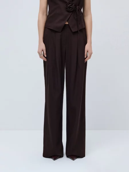 LeGer Studio Pantaloni cutați Jemie închis maro