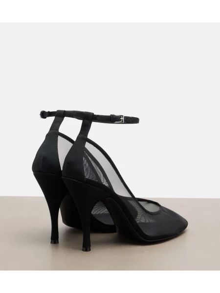 Pantofi cu toc Alaïa plasă negru