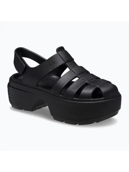 Полуотворени обувки Crocs черно