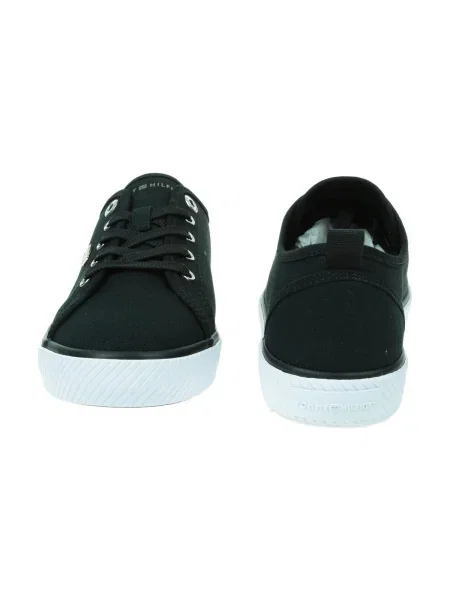 Pantofi Tommy Hilfiger din canvas negru