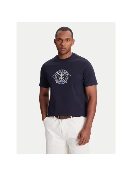 Guess Majica Mornarsko Regular Fit modra