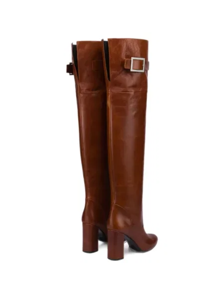 Botine Dondup din piele cu cataramă maro