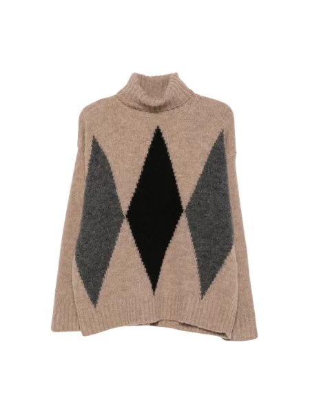 Sweter z golfem Jucca wełniany szary