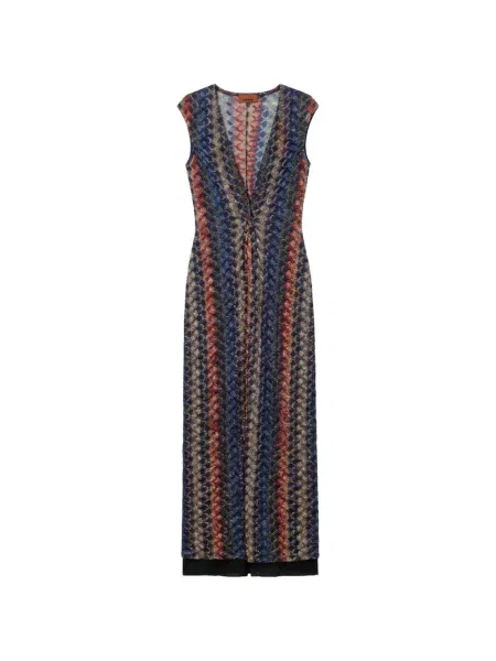Rochie maxi Missoni tricotate albastru