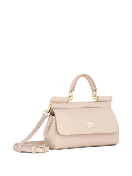 Geanta de piele Dolce & Gabbana Sicily din piele roz
