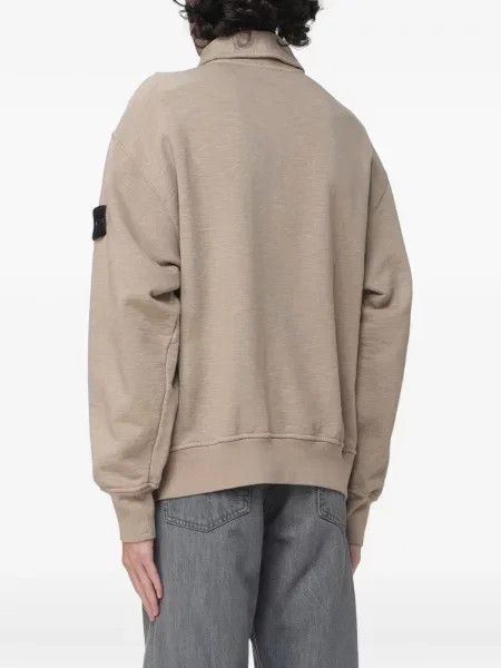 Pulover Stone Island de lână cu strasuri maro