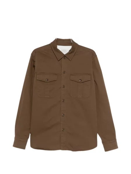 Geacă Moncler cu buzunare cu nasturi maro