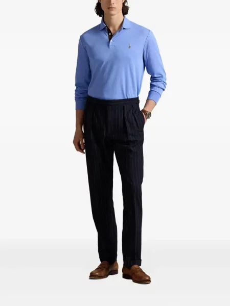 Ριγέ polo Polo Ralph Lauren με κουκούλα με αυτόγραφο λευκό