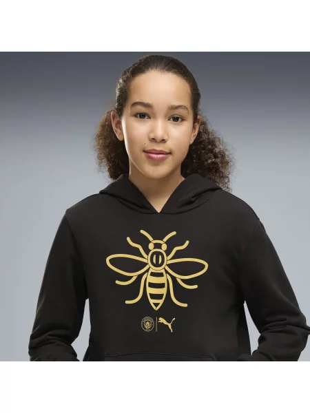 PUMA Młodzieżowa bluza z kapturem Manchester City ftblCulture Odzież czarny