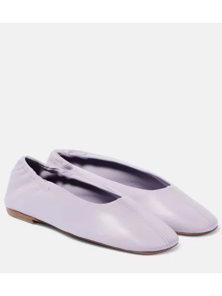 Balerini Dries Van Noten din piele violet