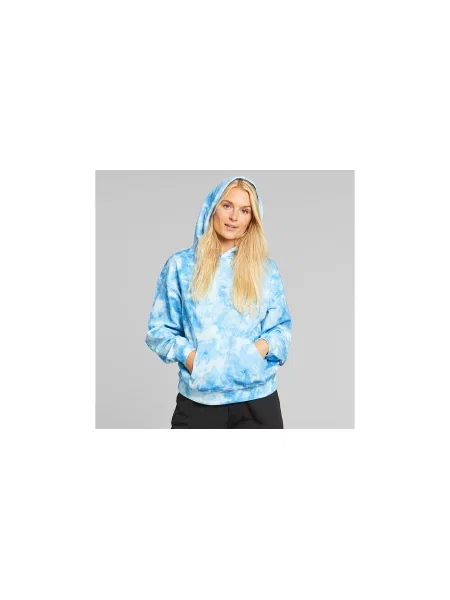 Dedicated Hoodie Sundborn Tie Dye Blue Kobiety Bluzy i bluzy z kapturem Dedicated Niebieski Size: M biała