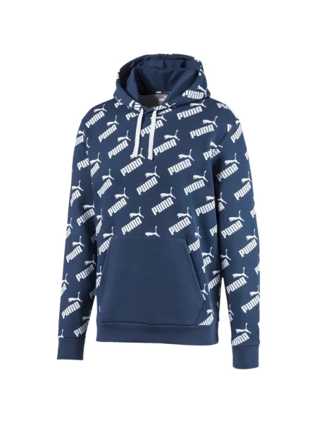 Hanorac cu glugă Puma cu imagine albastru