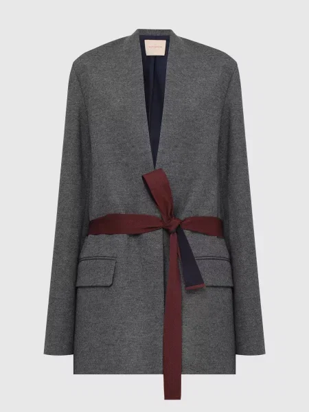 Жакет Selma з вовни на запах Roksanda сірий