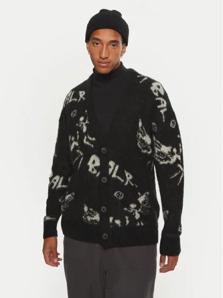 BALR. Cardigan Box Fit negru