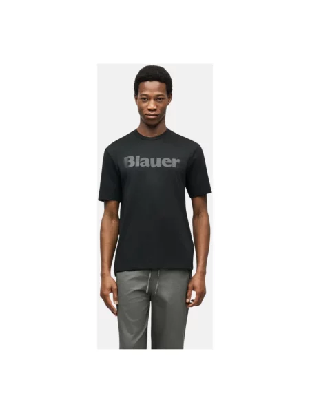 Blauer t-shirt BOURN czarna