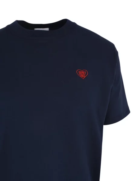 Tričko Family First se srdcovým vzorem modré