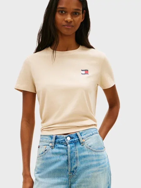 Футболка Tommy Jeans бежевая