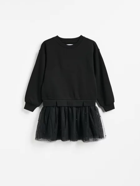Платье Reserved из тюля черное